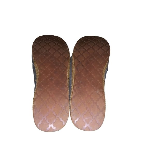 UGGS Kalee Moccasin Grey/Gray Leather Slip On Flat Shoe Size 8.5 Australian Shoe - Picture 6 of 11